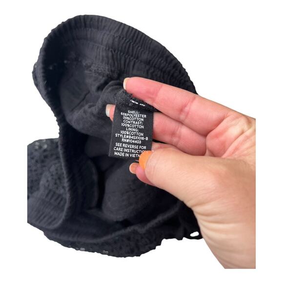 Blu Pepper 2-pc set outfit button shirt & shorts medium black crochet lace NWT - Picture 5 of 9